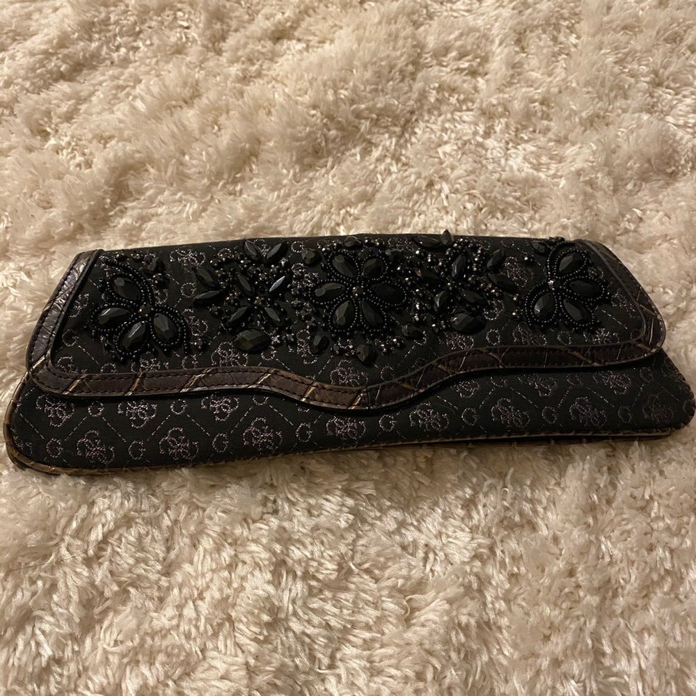 Guess Rhinestone clutch purse